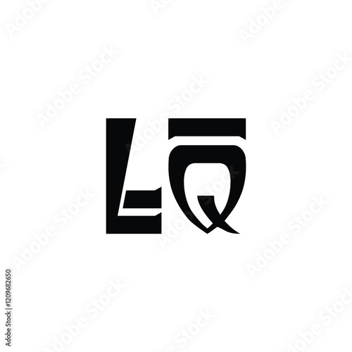 LQ monogram logo design letter text name symbol monochrome logotype alphabet character simple logo photo