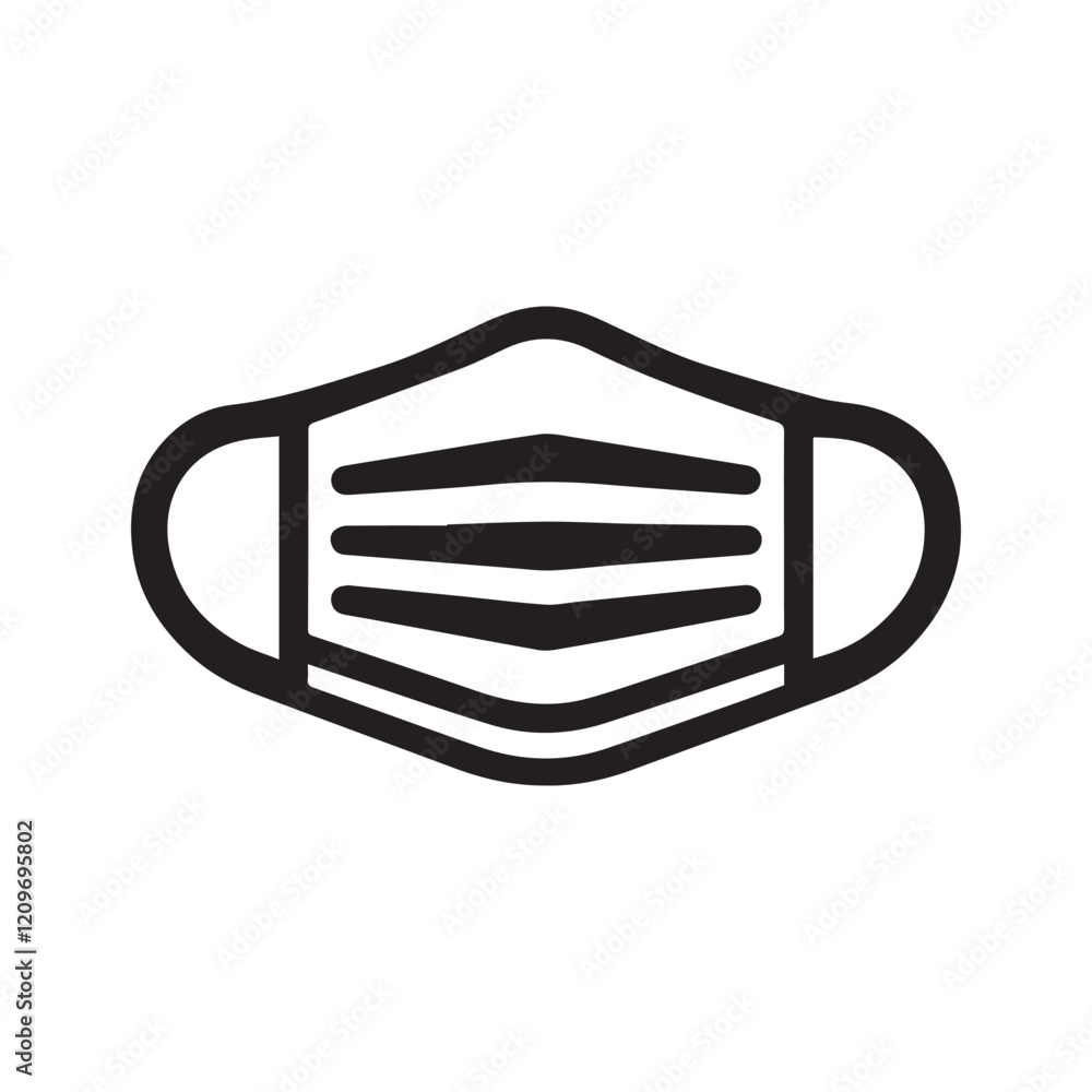 Surgical Mask Card icon silhouette vector illustration Hospital and medical health care Surgical Mask Card icon silhouette vector illustration Hospital and medical health care