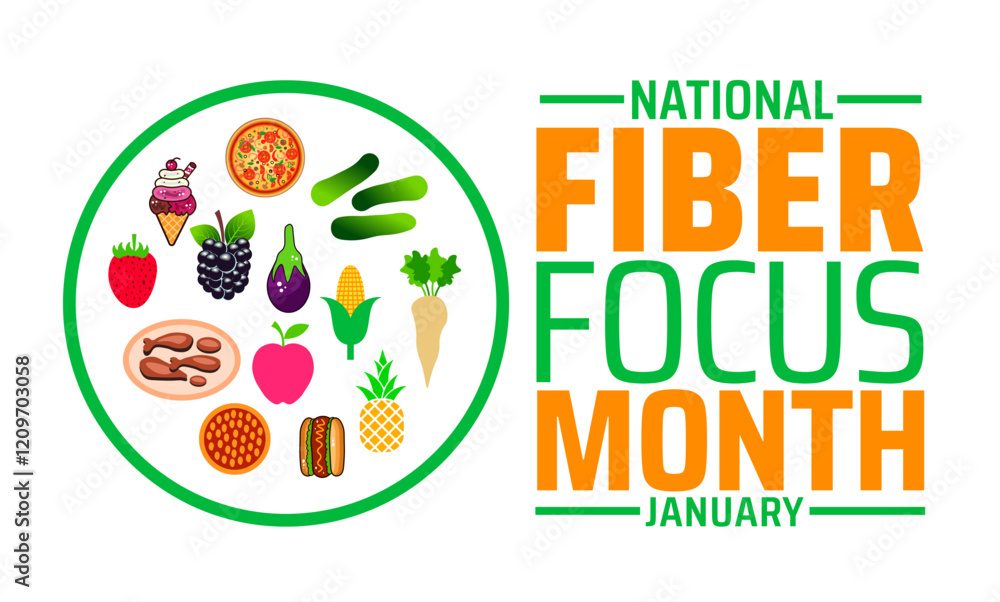 National Fiber Focus Month background banner or poster design template. observed every year in February. Holiday concept. Use to any Template, card, poster, placard, template. National Fiber Focus Month background banner or poster design template. observed every year in February. Holiday concept. Use to any Template, card, poster, placard, template.