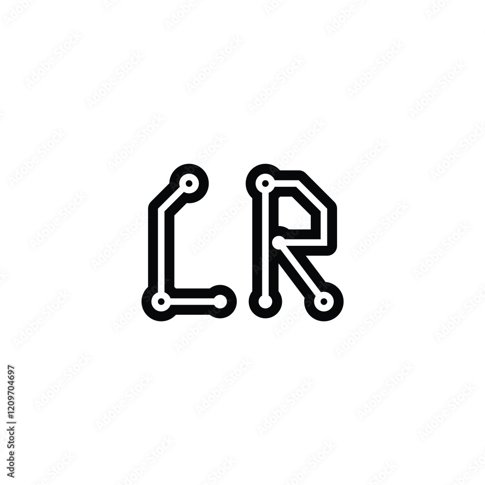 LR monogram logo design letter text name symbol monochrome logotype alphabet character simple logo LR monogram logo design letter text name symbol monochrome logotype alphabet character simple logo