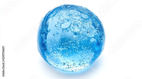 Wallpaper Mural A blue sphere with water droplets on it Torontodigital.ca