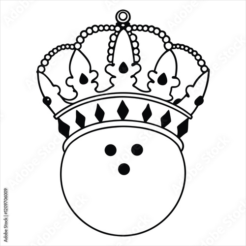 Digital Vector Bowling Ball and Pin Design
