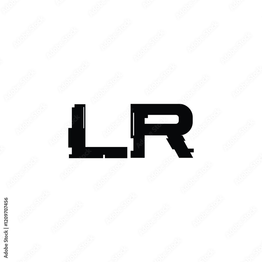 LR monogram logo design letter text name symbol monochrome logotype alphabet character simple logo LR monogram logo design letter text name symbol monochrome logotype alphabet character simple logo
