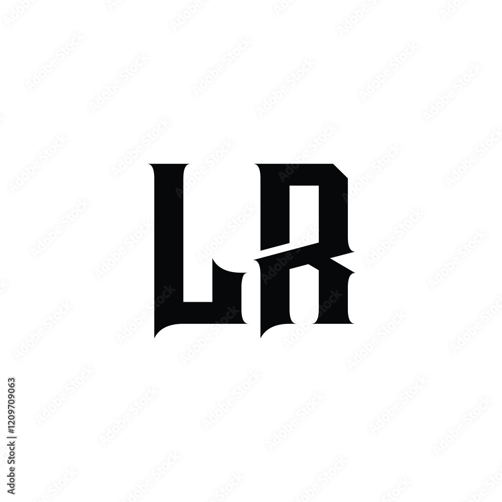 LR monogram logo design letter text name symbol monochrome logotype alphabet character simple logo LR monogram logo design letter text name symbol monochrome logotype alphabet character simple logo