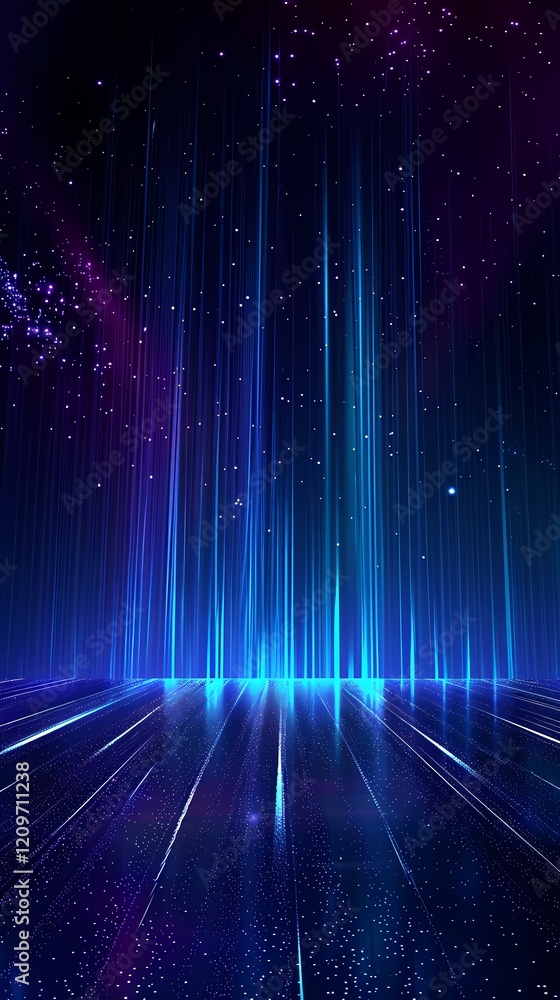 Digital Technology Aurora Starlight poster background Digital Technology Aurora Starlight poster background