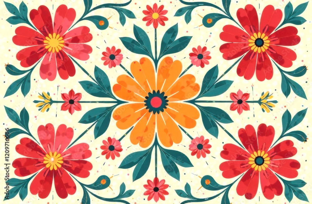 Floral pattern in retro style. Floral background. Floral pattern in retro style. Floral background.