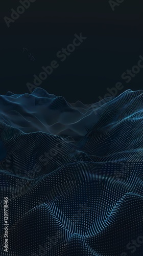 Wallpaper Mural Digital technology blue and violet light emitting curve poster background Torontodigital.ca