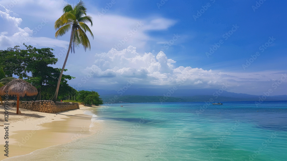Obraz premium tropical island with trees