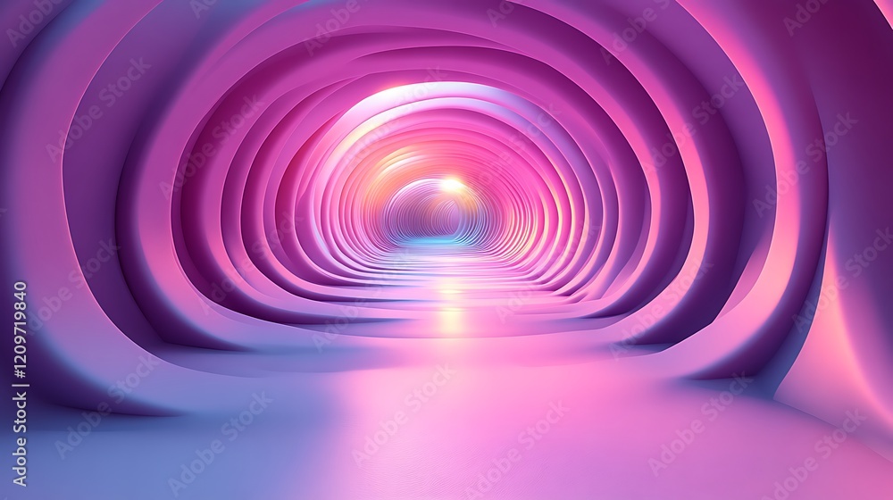 Abstract Pink Tunnel Leading to Light Abstract Pink Tunnel Leading to Light