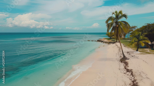 Wallpaper Mural tropical island with trees Torontodigital.ca