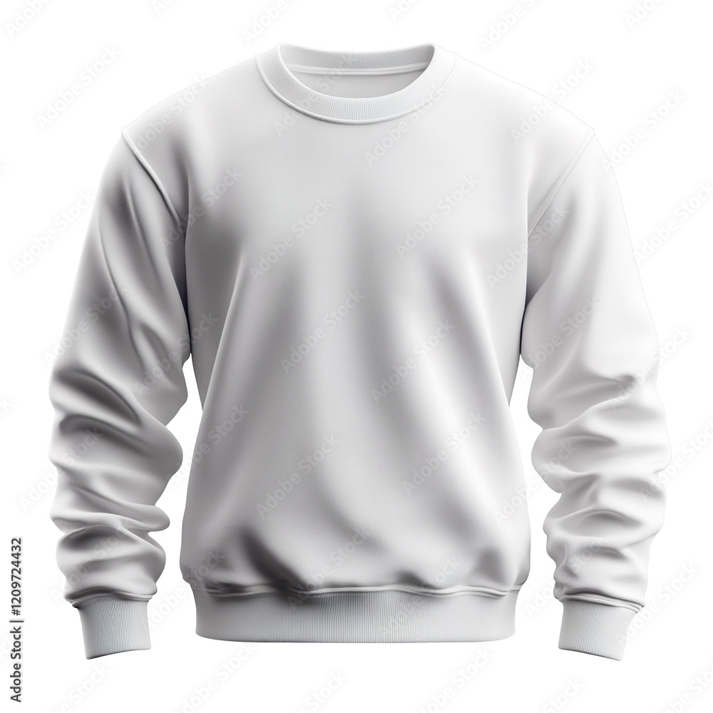 White Sweatshirt isolated on transparent background White Sweatshirt isolated on transparent background