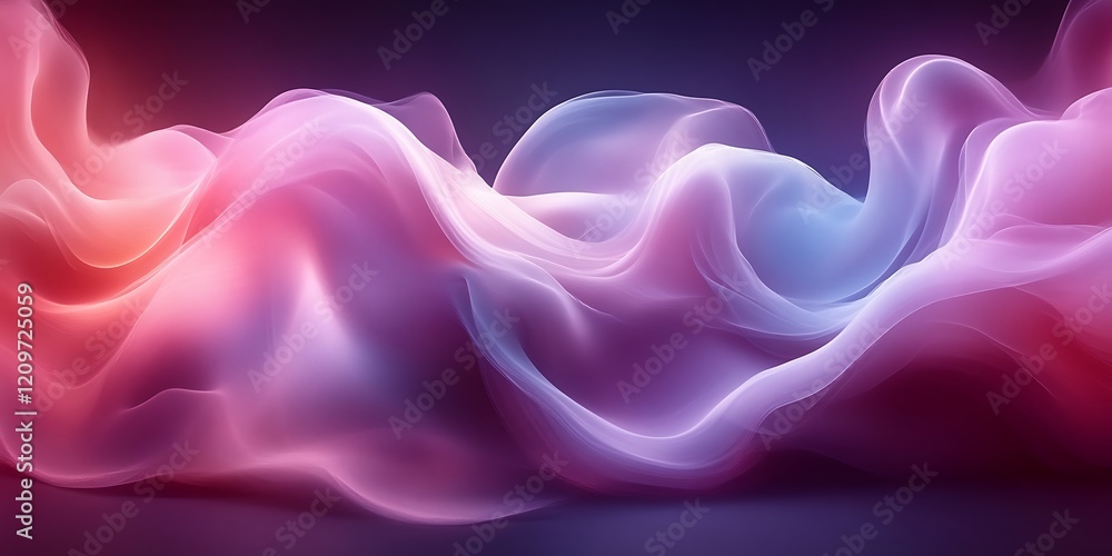 Obraz premium Abstract flowing pink and blue waves.