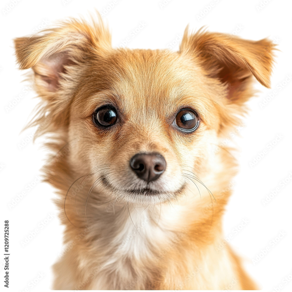 Adorable Puppy Brown Fur Dark Eyes on transparent background. Adorable Puppy Brown Fur Dark Eyes on transparent background.