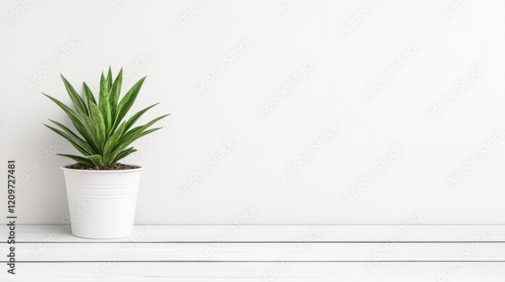 A detailed close-up of a vibrant potted plant displayed on a clean white table, showcasing its lush leaves and natural beauty. A detailed close-up of a vibrant potted plant displayed on a clean white table, showcasing its lush leaves and natural beauty.