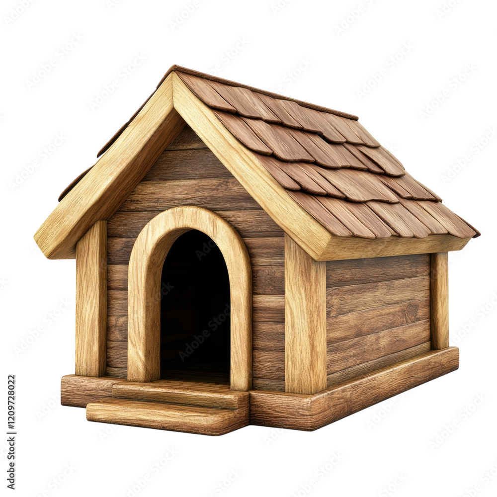 Cozy Dog House White Background on transparent background. Cozy Dog House White Background on transparent background.