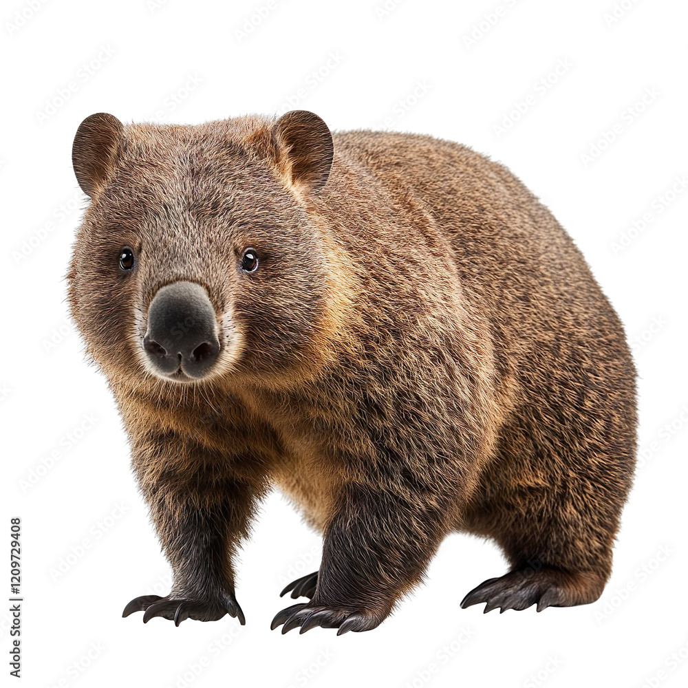 Fototapeta premium Wombat isolated on transparent background