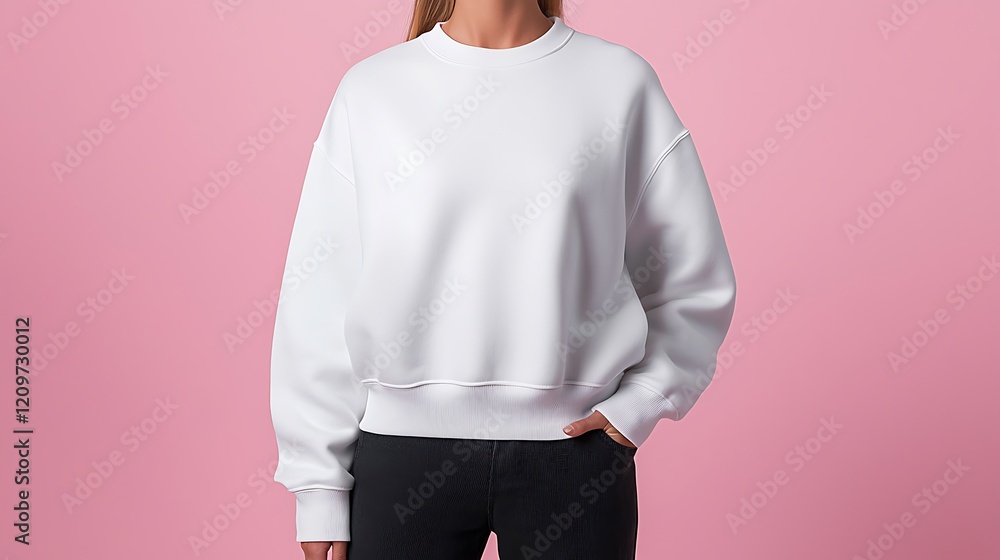 custom made wallpaper toronto digitalWoman wearing a white crew neck sweatshirt
