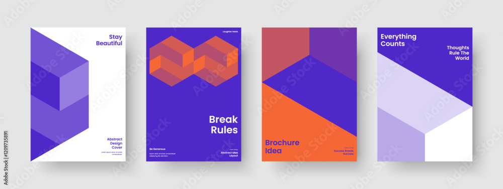 Fototapeta premium Abstract Banner Design. Isolated Book Cover Template. Geometric Report Layout. Background. Business Presentation. Flyer. Poster. Brochure. Notebook. Leaflet. Portfolio. Handbill. Advertising
