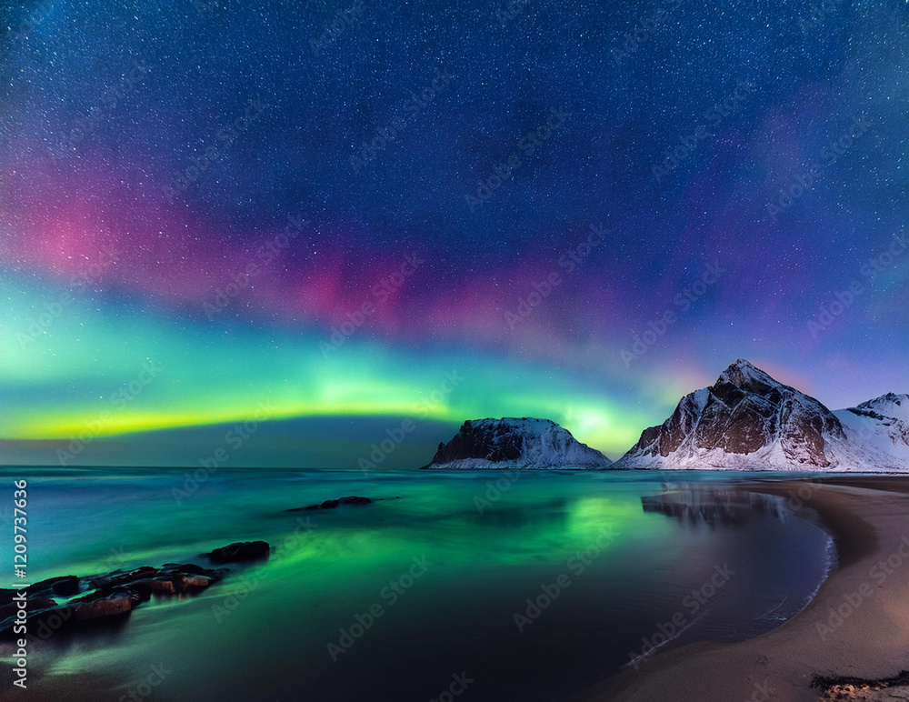 Naklejka premium Generated image オーロラ