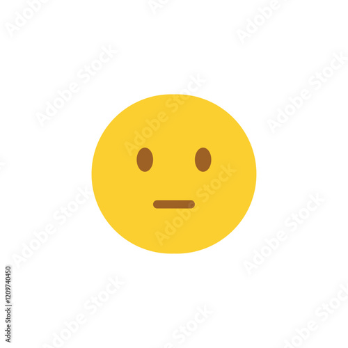 Neutral Face Emoji flat emoji illustration