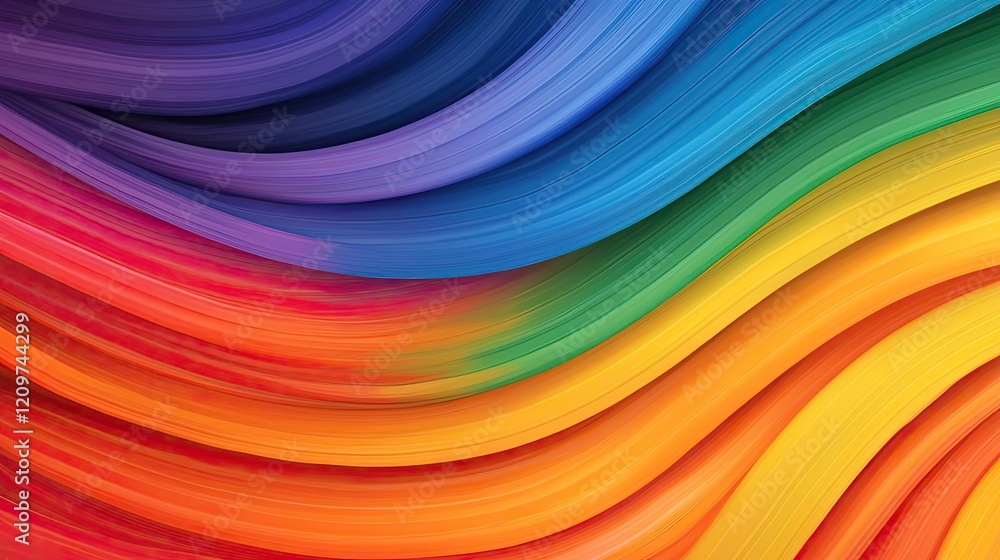 Rainbow holi concept. Vibrant, colorful wave patterns blending smoothly in a harmonious spectrum. Rainbow holi concept. Vibrant, colorful wave patterns blending smoothly in a harmonious spectrum.