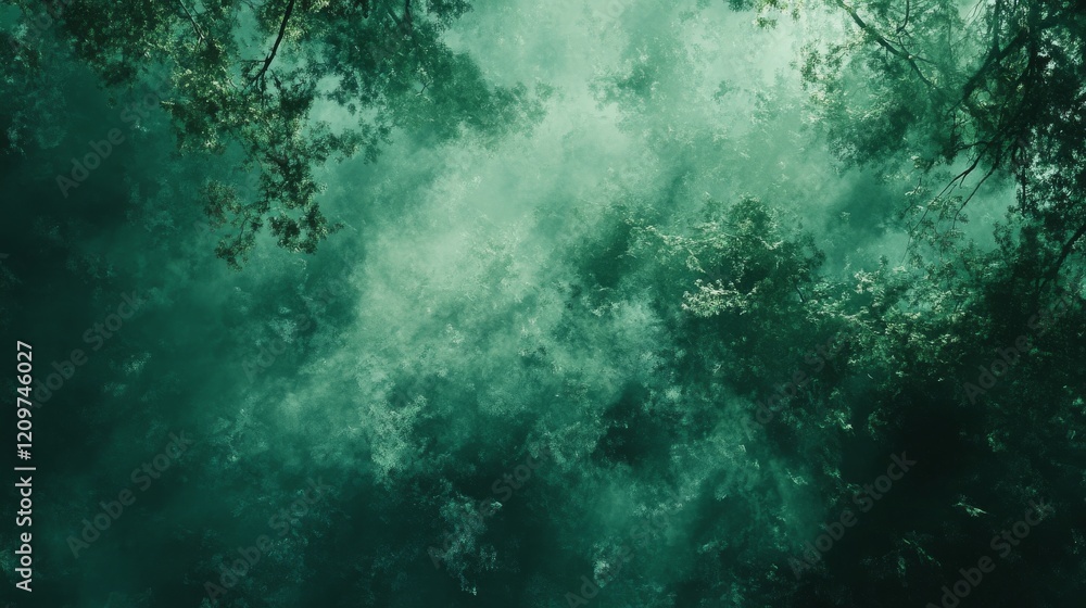 Fototapeta premium Abstract background, organic, flowing, deep forest green background 
