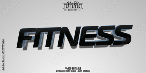 Fitness editable text effect, customizable gym and workout 3d font style