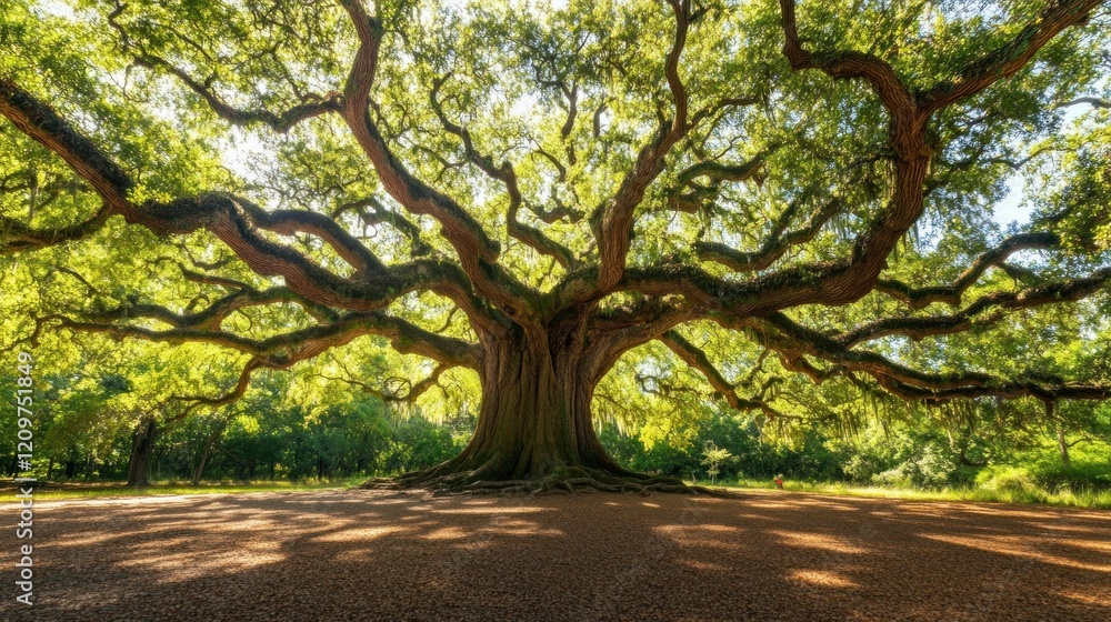 Magnificent Oak Tree Reaching for the Sky