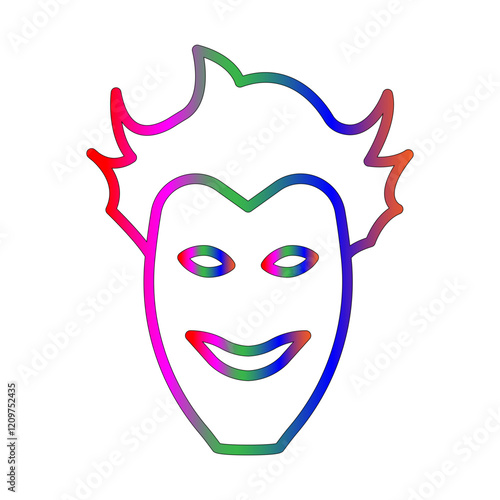 Joker line gradient icon