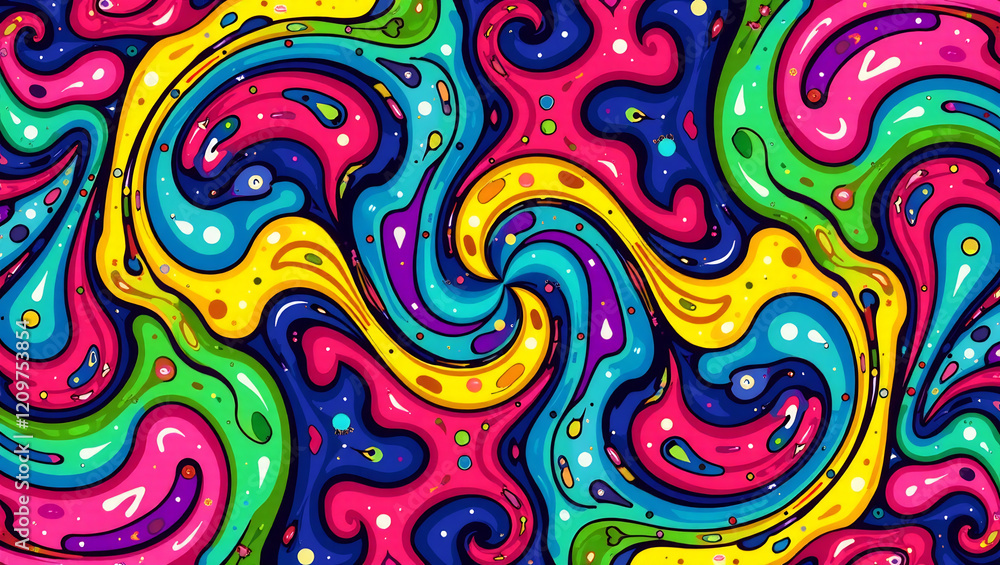 1970s Groovy Psychedelic Pattern Background 1970s Groovy Psychedelic Pattern Background