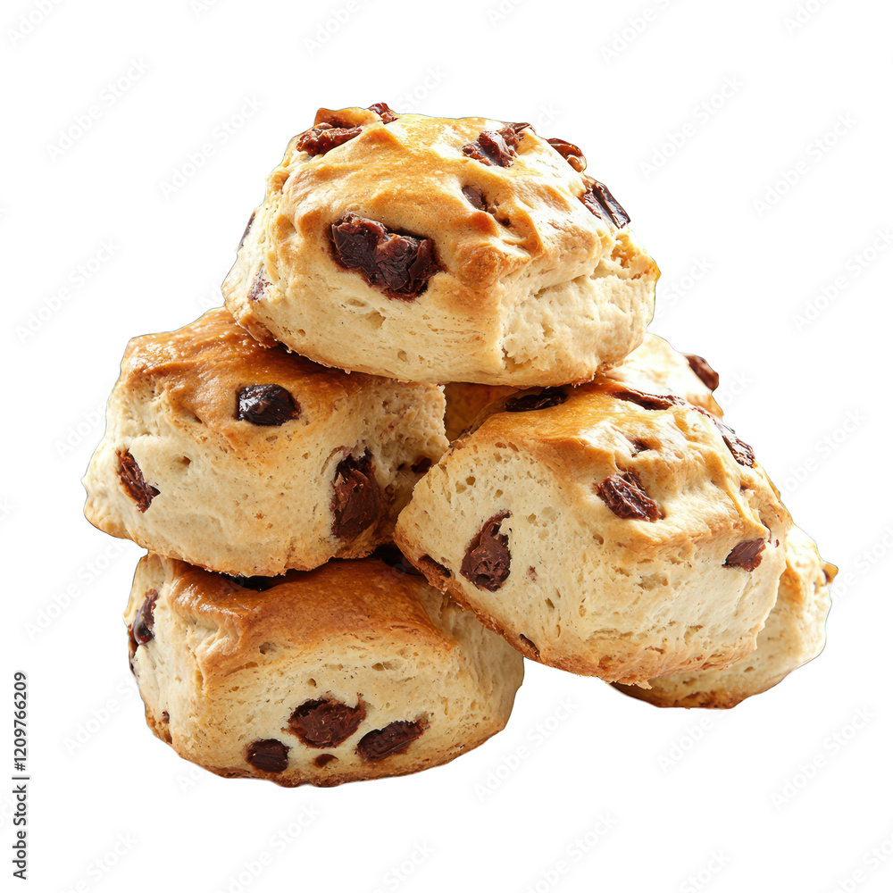 Pile of Scone isolated on transparent background Pile of Scone isolated on transparent background
