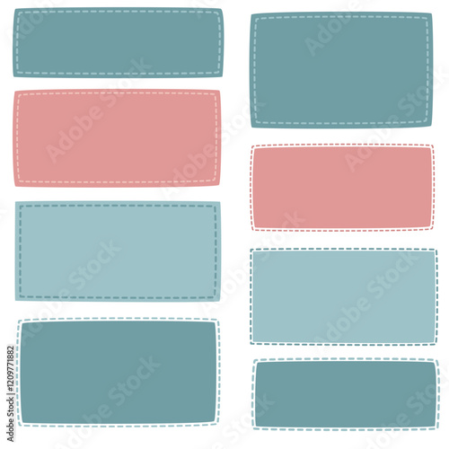 Set of  blank square badge