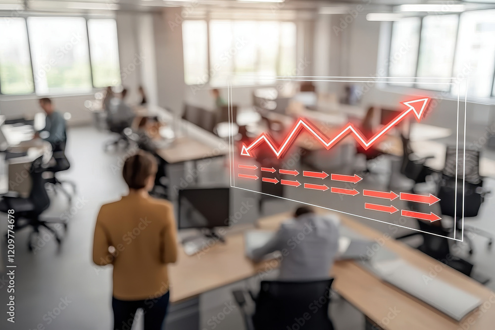Fototapeta premium Improving business performance with growth graphs and data