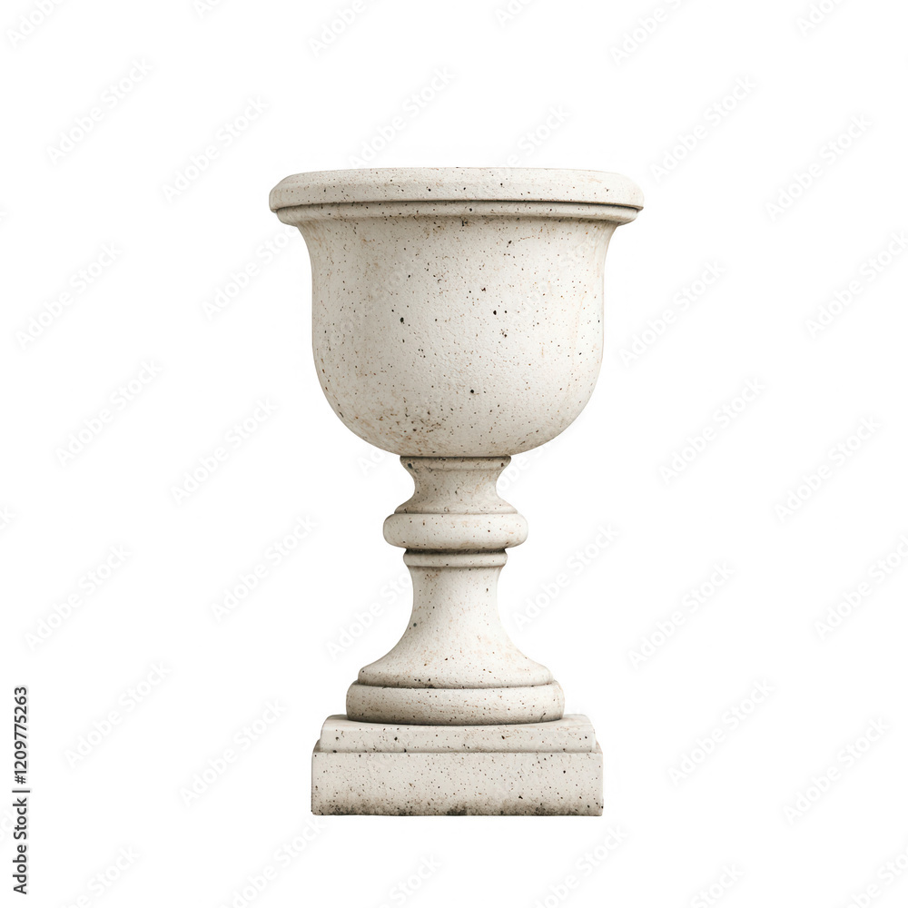 Elegant stone urn perfect for garden displays and floral arrangements. Elegant stone urn perfect for garden displays and floral arrangements.
