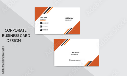 creative and modern business card template. corporate visiting card. personal card. new business card design. professional business card template. double sided business card design.	