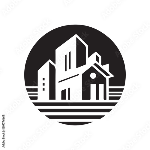 Real Estate Logo. Construction Architecture Building Logo Design Template Element