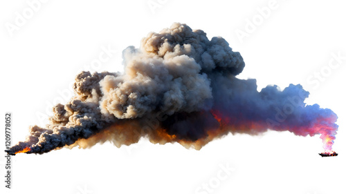 burning explosion