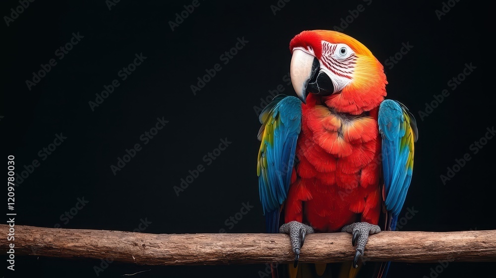 Obraz premium Petfluencer Marketing Strategy Engage Social Media Audiences with a Vibrant Macaw
