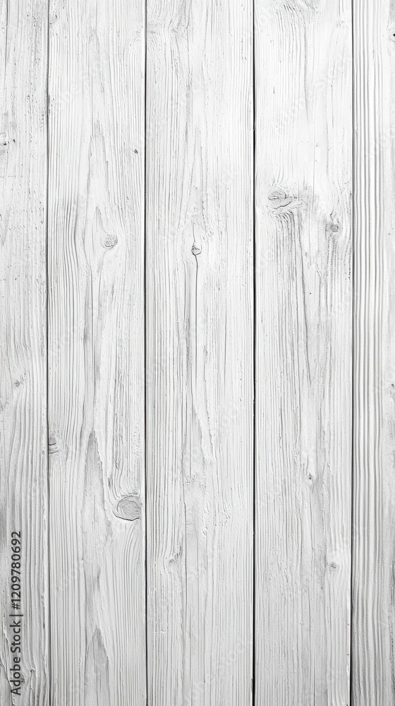 Naklejka premium Rustic vertical white wooden planks with natural grain and depth