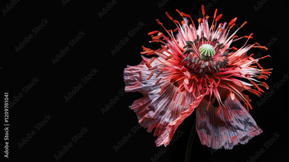 poppy flower isolated on plain background poppy flower isolated on plain background