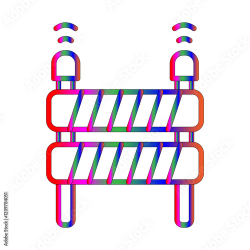 Barrier line gradient icon