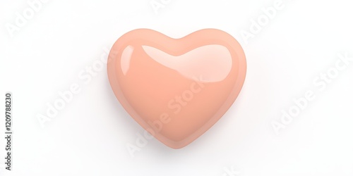 Peach Heart: A soft peach-c...