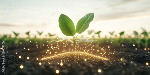 Seedling Sunrise: A vibrant...