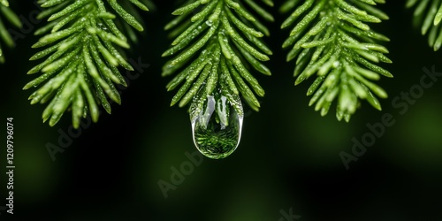 Dewdrop on Pine Needles: A ...