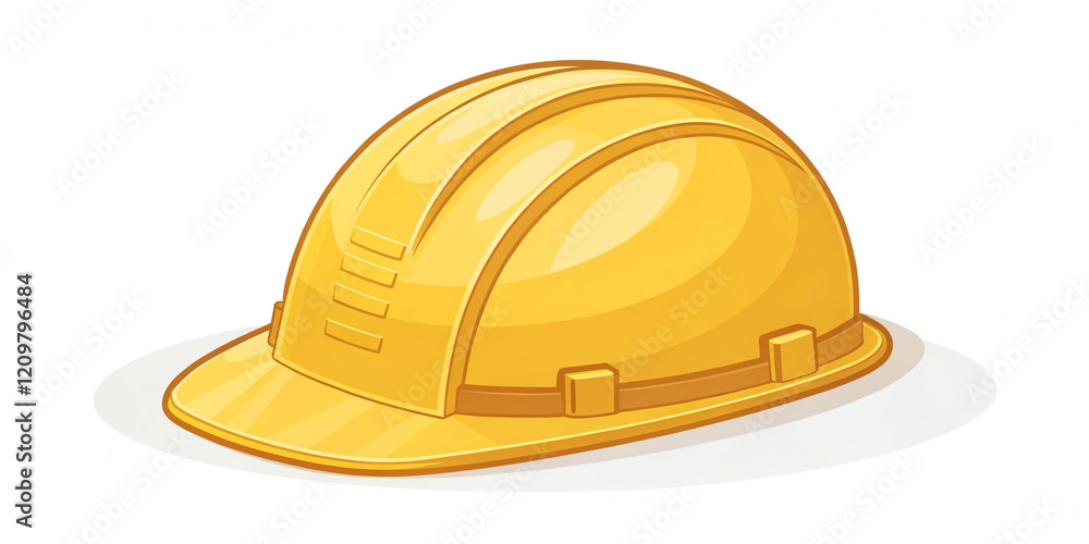 Fototapeta premium Charming Construction Helmet Icon in Yellow