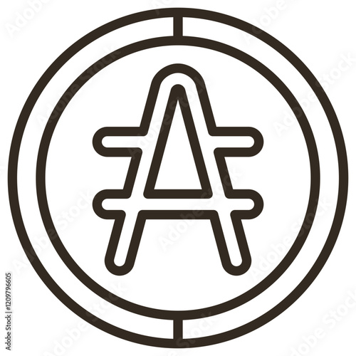 Argentine Peso Symbol  Icon Element For Design Graphic