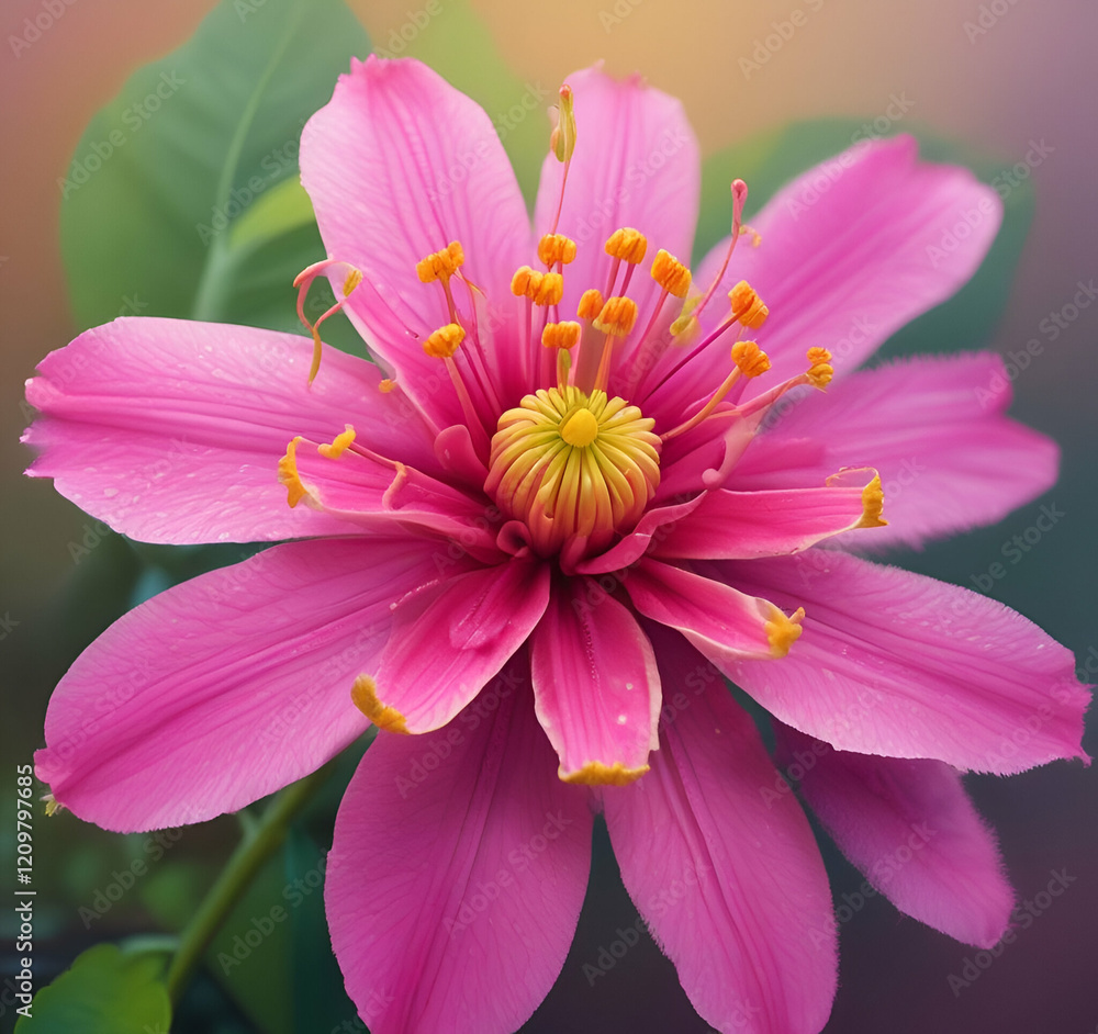 close up of pink flower in the garden