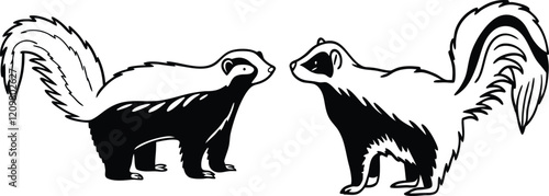 Marten bundle line art and illustrator eps