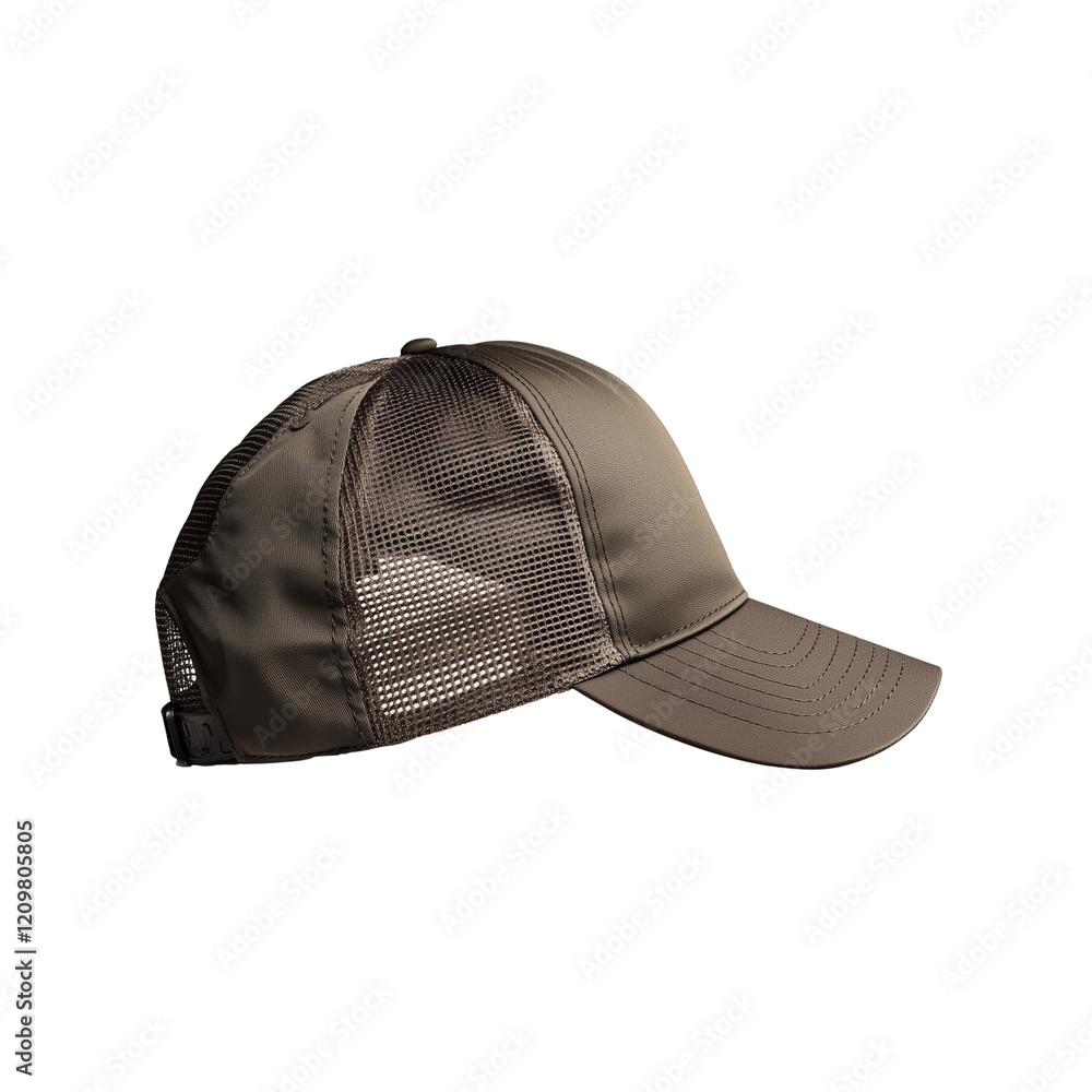 A modern hunting cap isolated on transparent PNG.