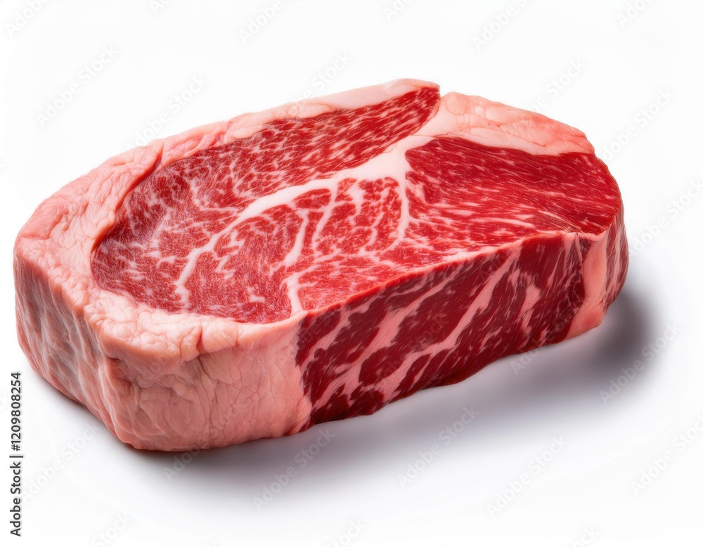 wagyu A5 beef cut perfect marbling quality on isolated white background wagyu A5 beef cut perfect marbling quality on isolated white background